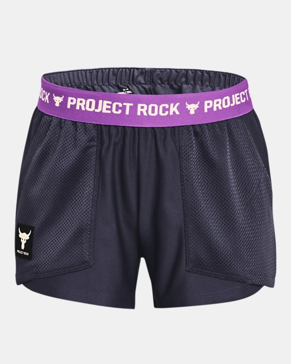 Girls' Project Rock Play Up Shorts, Gray, pdpMainDesktop image number 0